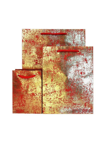 Vivid Wrap Ltd Red Gold Crush Med Gift Bag