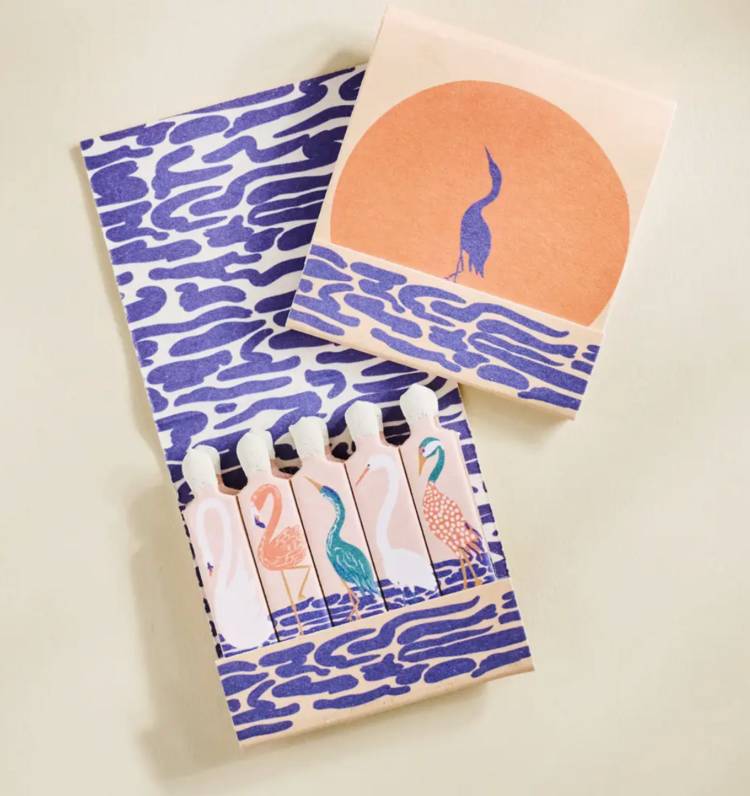 One & Only Paper Tropical Sunset Birds Matches