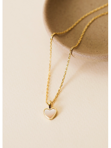 JaxKelly Heart Pendant Mother of Pearl