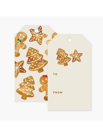 Paper Anchor Co. Gingerbread Cookies Gift Tags | Pack of 8
