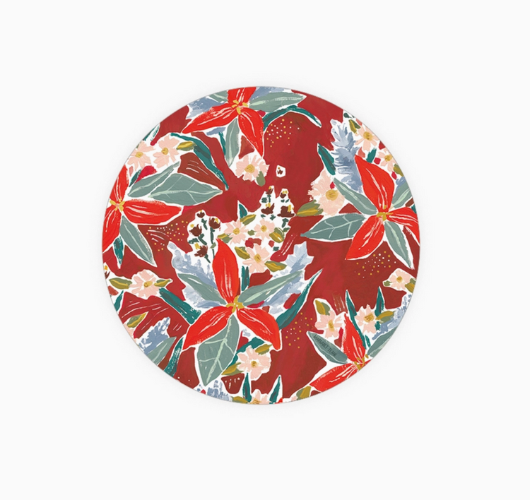 Seedlings Red Poinsettia Coaster