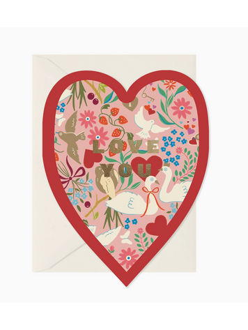 Amy Heitman Love Birds Heart Card