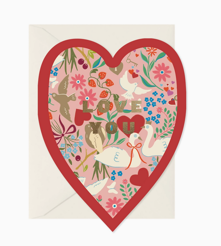 Amy Heitman Love Birds Heart Card