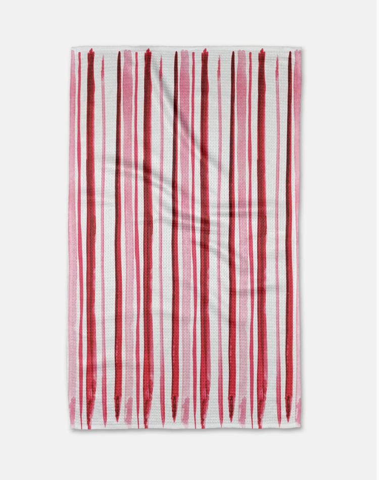 Geometry Aperol in Rome Stripe Tea Towel