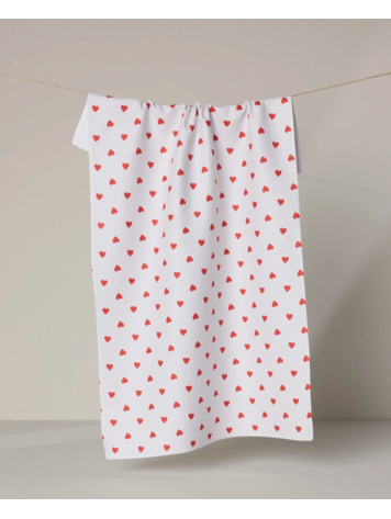 Geometry Baby Hearts Tea Towel