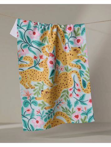 Geometry Cheetah Haven Tea Towel