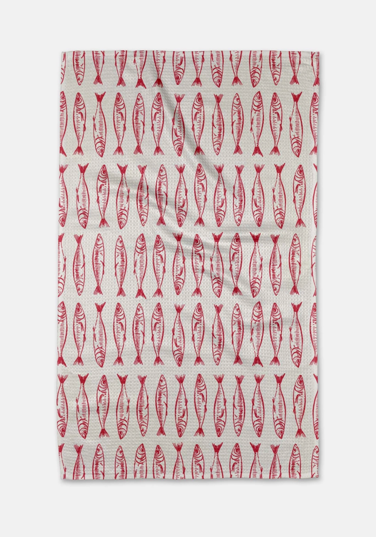Geometry Sardine Stripes Tea Towel
