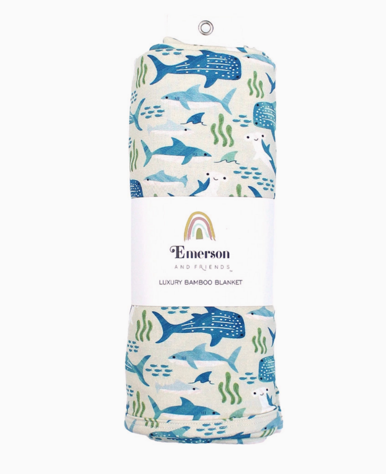 Emerson and Friends Shark Friends Blanket