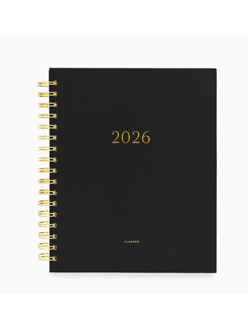 Sugar Paper 2026 Black Signature Spiral Planner