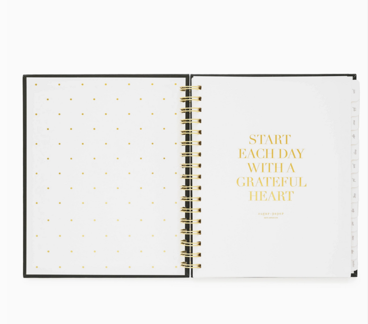 Sugar Paper 2026 Black Signature Spiral Planner