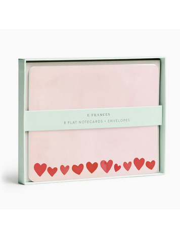 E. Frances Paper Studio Mini Hearts Blush Flat Note Set