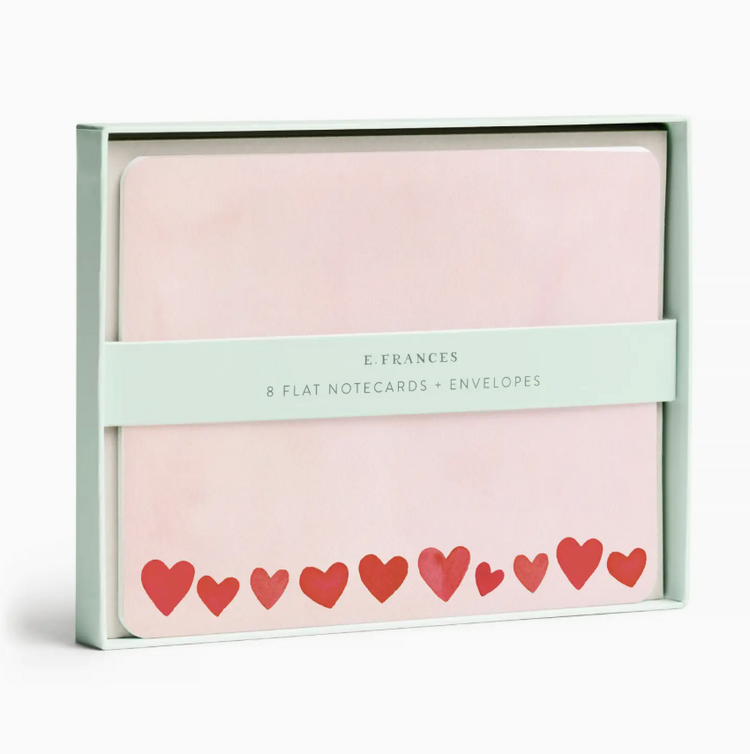 E. Frances Paper Studio Mini Hearts Blush Flat Note Set