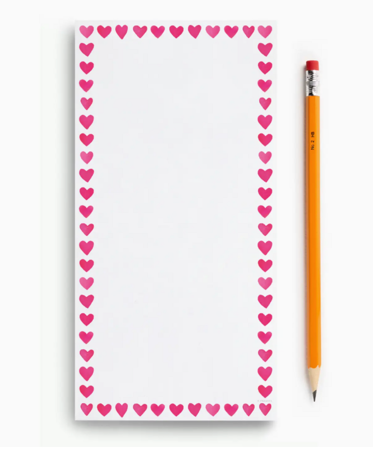 E. Frances Paper Studio Mini Hearts Frame Market Notepad