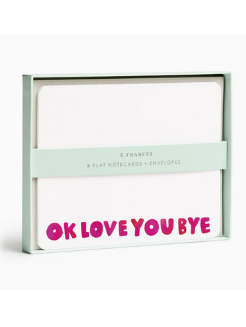 E. Frances Paper Studio Okloveyoubye Flat Note Set