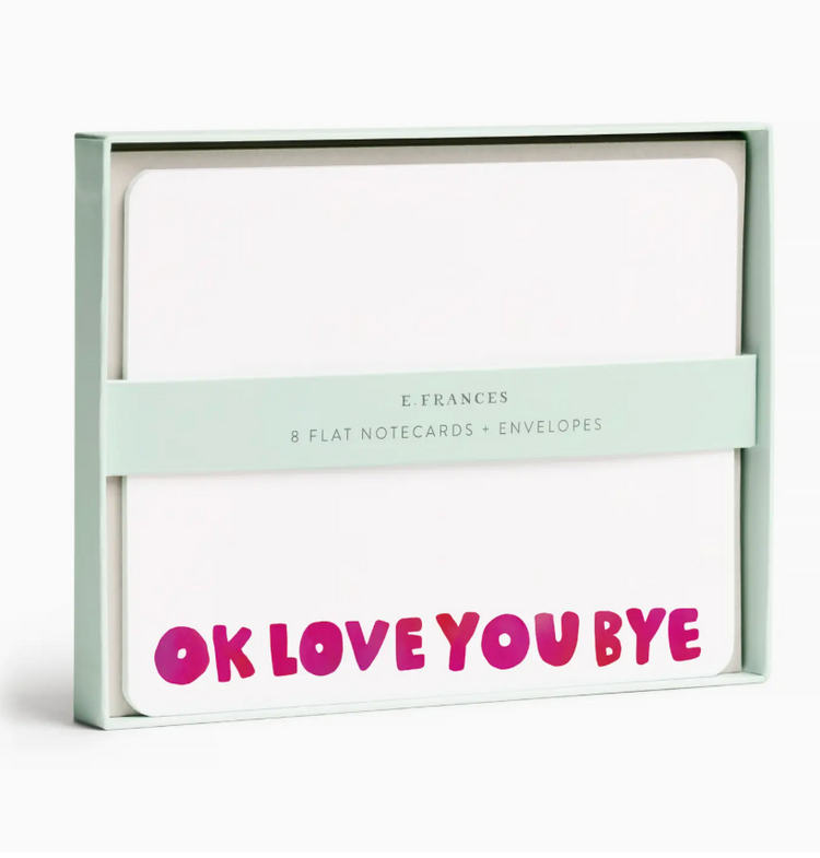 E. Frances Paper Studio Okloveyoubye Flat Note Set