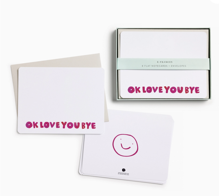 E. Frances Paper Studio Okloveyoubye Flat Note Set