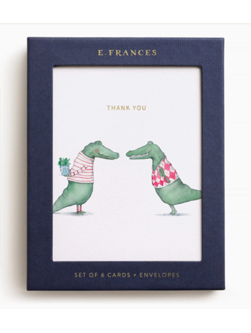 E. Frances Paper Studio Alligator Thank You Boxed Card Set