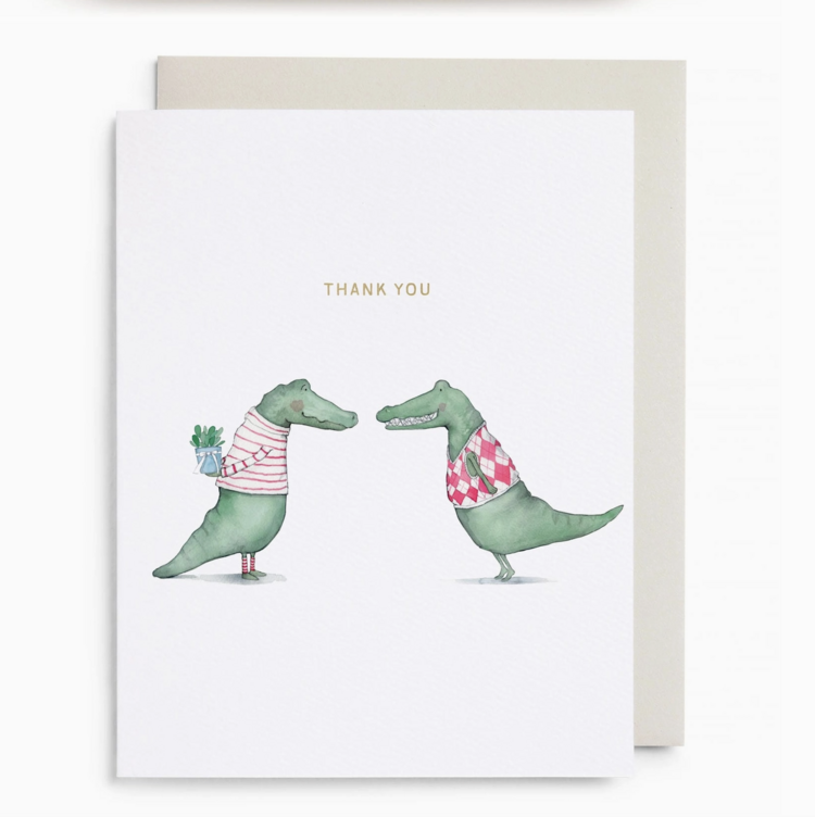 E. Frances Paper Studio Alligator Thank You Boxed Card Set