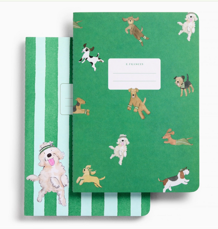 E. Frances Paper Studio Off Leash Set of Two Stitched Notebooks