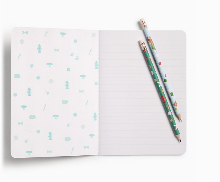 E. Frances Paper Studio Off Leash Set of Two Stitched Notebooks