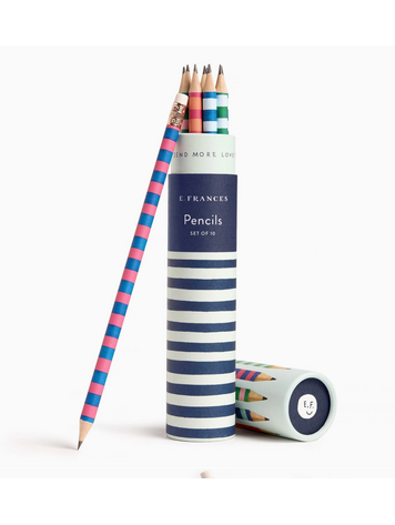 E. Frances Paper Studio Varsity Stripes Set of 10 Pencils