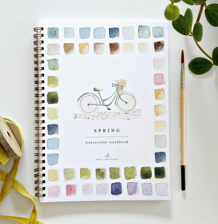 emily lex studio Spring Watercolor Workbook