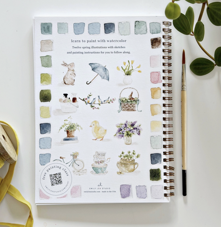 emily lex studio Spring Watercolor Workbook