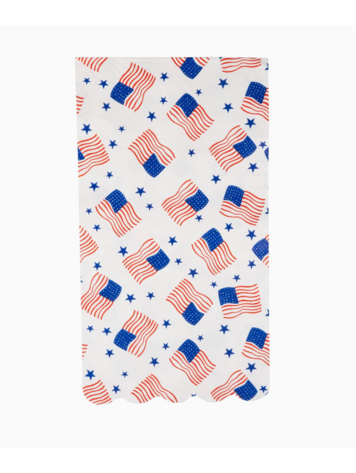 My Mind's Eye Scattered Flag Scallop Guest Napkin