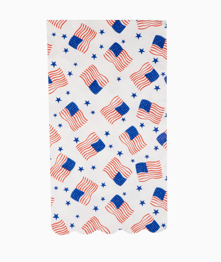 My Mind's Eye Scattered Flag Scallop Guest Napkin