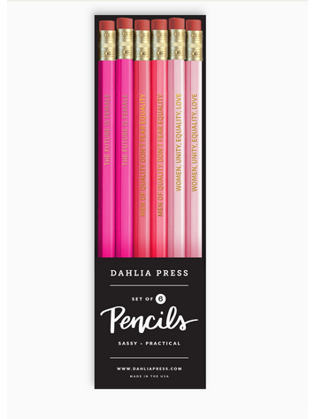 Dahlia Press Feminism Pencils - Set of 6 Pencils