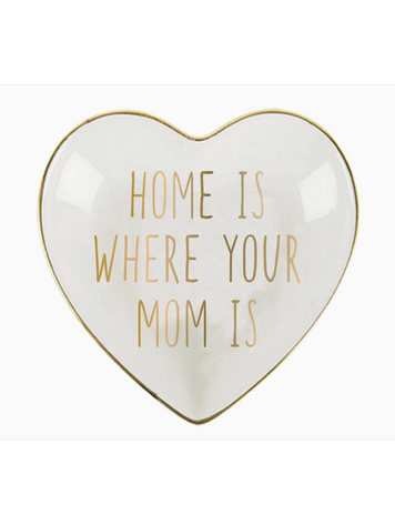 soiree-sisters Ceramic Heart Trinket Tray | Home Is Where Your Mom Is
