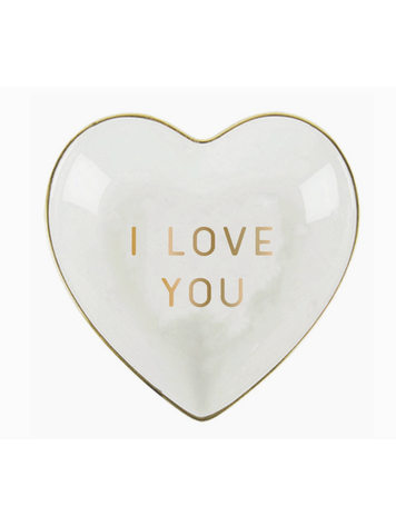 soiree-sisters Ceramic Trinket Tray | I Love You Trinket Dish
