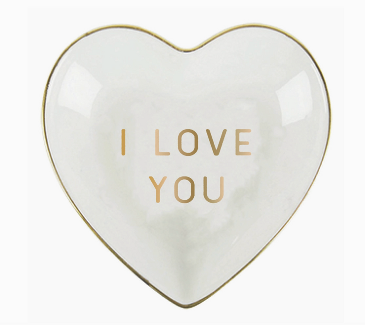 soiree-sisters Ceramic Trinket Tray | I Love You Trinket Dish
