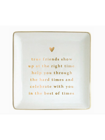 soiree-sisters Ceramic Trinket Tray | True Friends