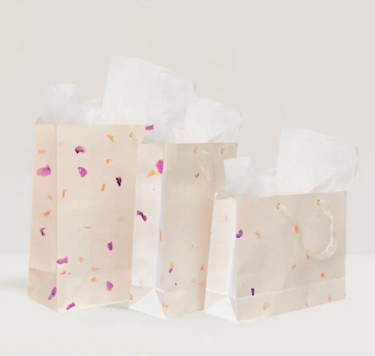 Paper Baristas Flower Purple Petal Gift Bag - Medium
