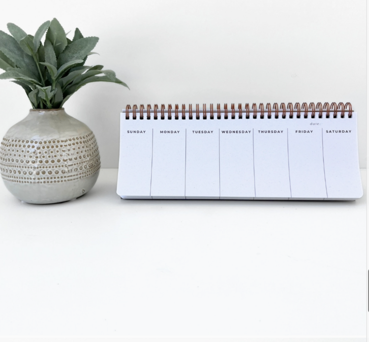Paper Baristas Keyboard Desk Planner | Coffee Paper Weekly Undated Calendar