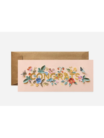Rifle Paper Co. Cut Paper Congrats No. 10 Card