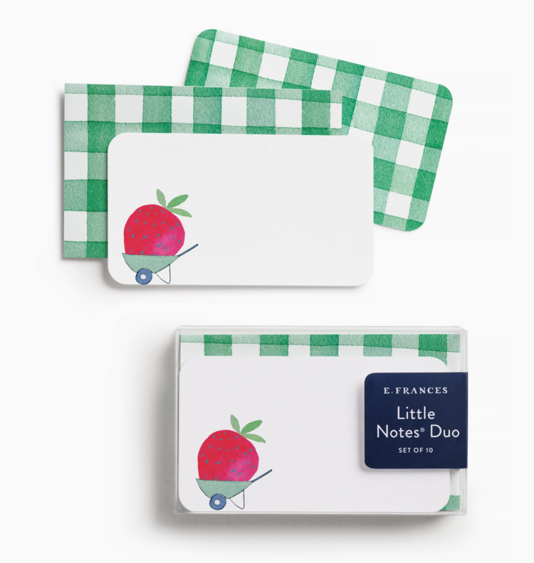 E. Frances Paper Studio Strawberry Little Notes Duo Set