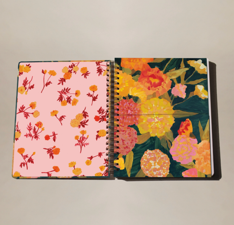 Seedlings Marigolds Seedlings Big Ass 8.5" X 11" Notebook