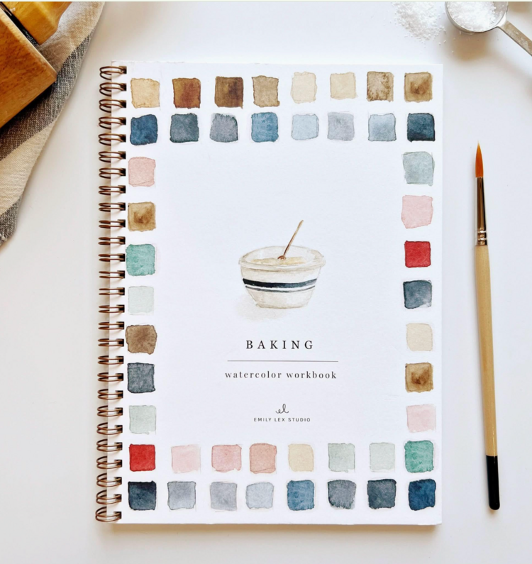 emily lex studio Baking Watercolor Workbook