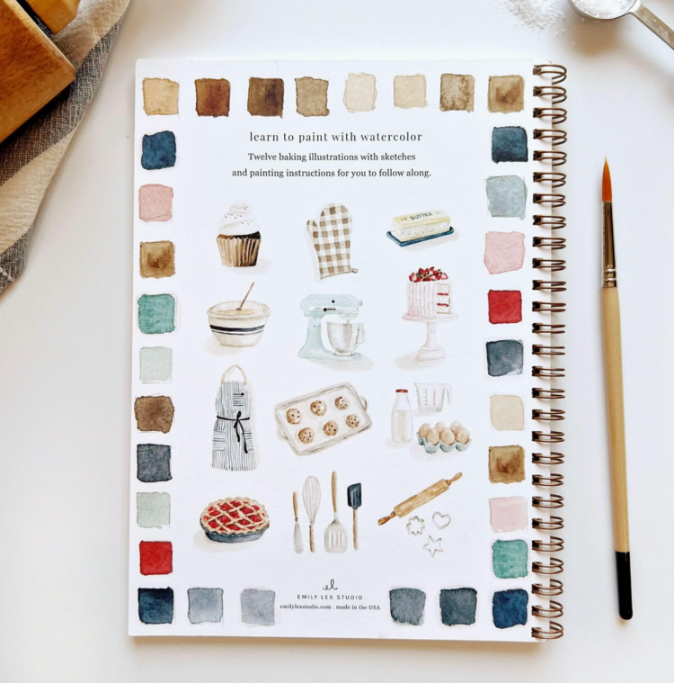 emily lex studio Baking Watercolor Workbook