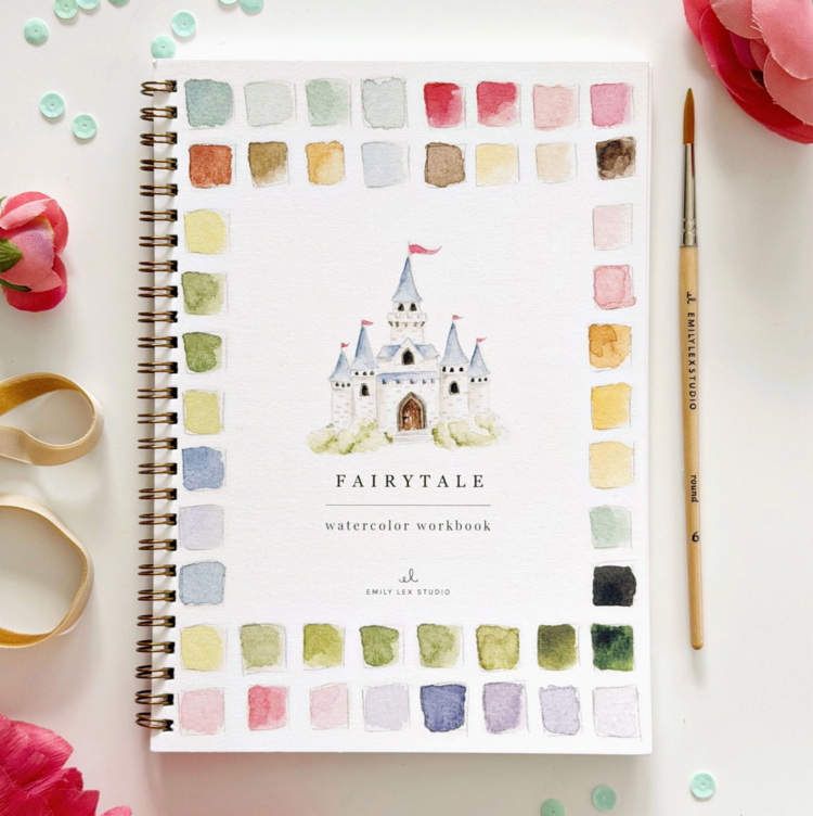 emily lex studio Fairytale Watercolor Workbook