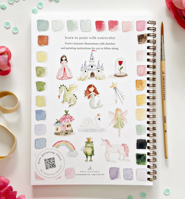 emily lex studio Fairytale Watercolor Workbook