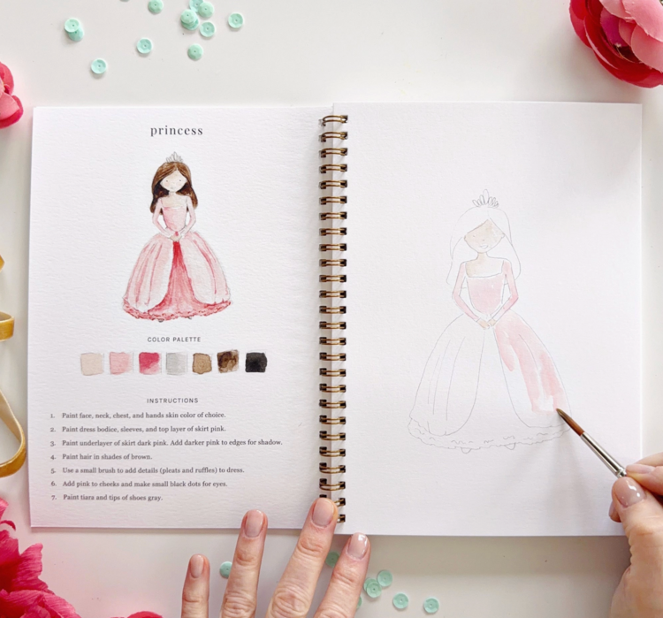 emily lex studio Fairytale Watercolor Workbook