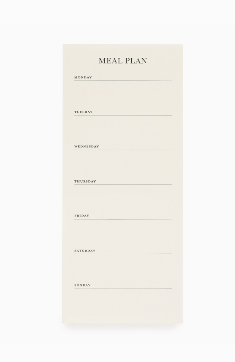 Sugar Paper Magnetic Notepad, Meal Plan