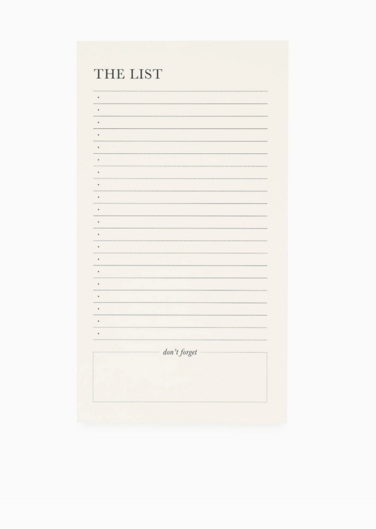Sugar Paper The List Pad, Black and Cream