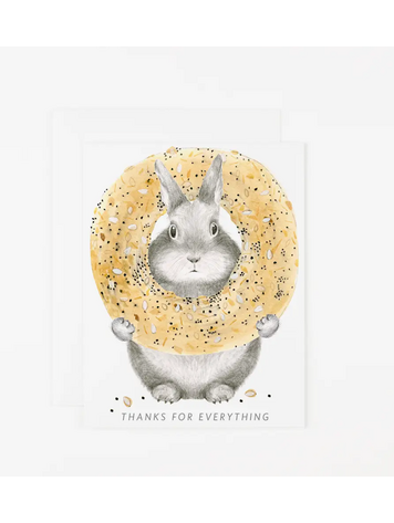 Dear Hancock Everything Bagel Bunny Card