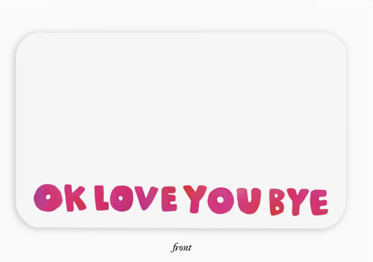 E. Frances Paper Studio Okloveyoubye Little Notes