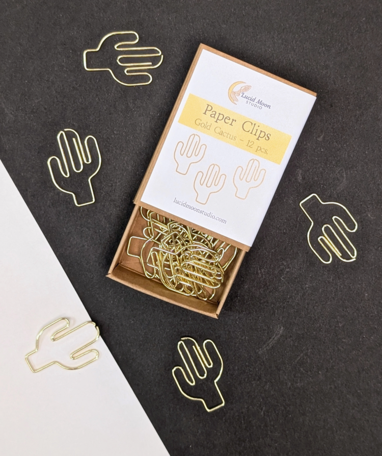 Lucid Moon Studio Gold Paper Clips