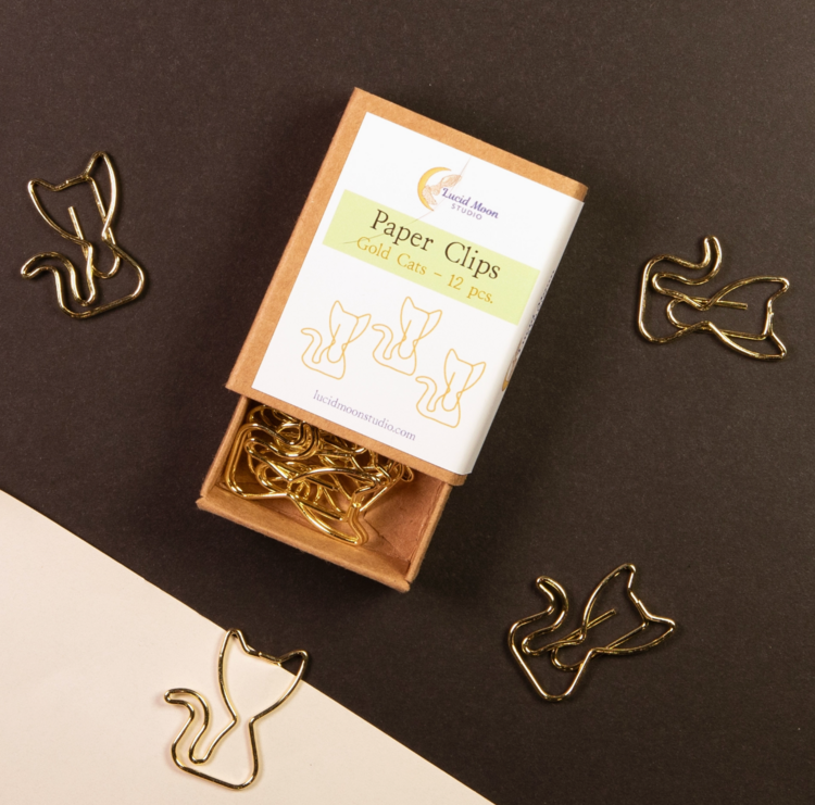 Lucid Moon Studio Gold Paper Clips